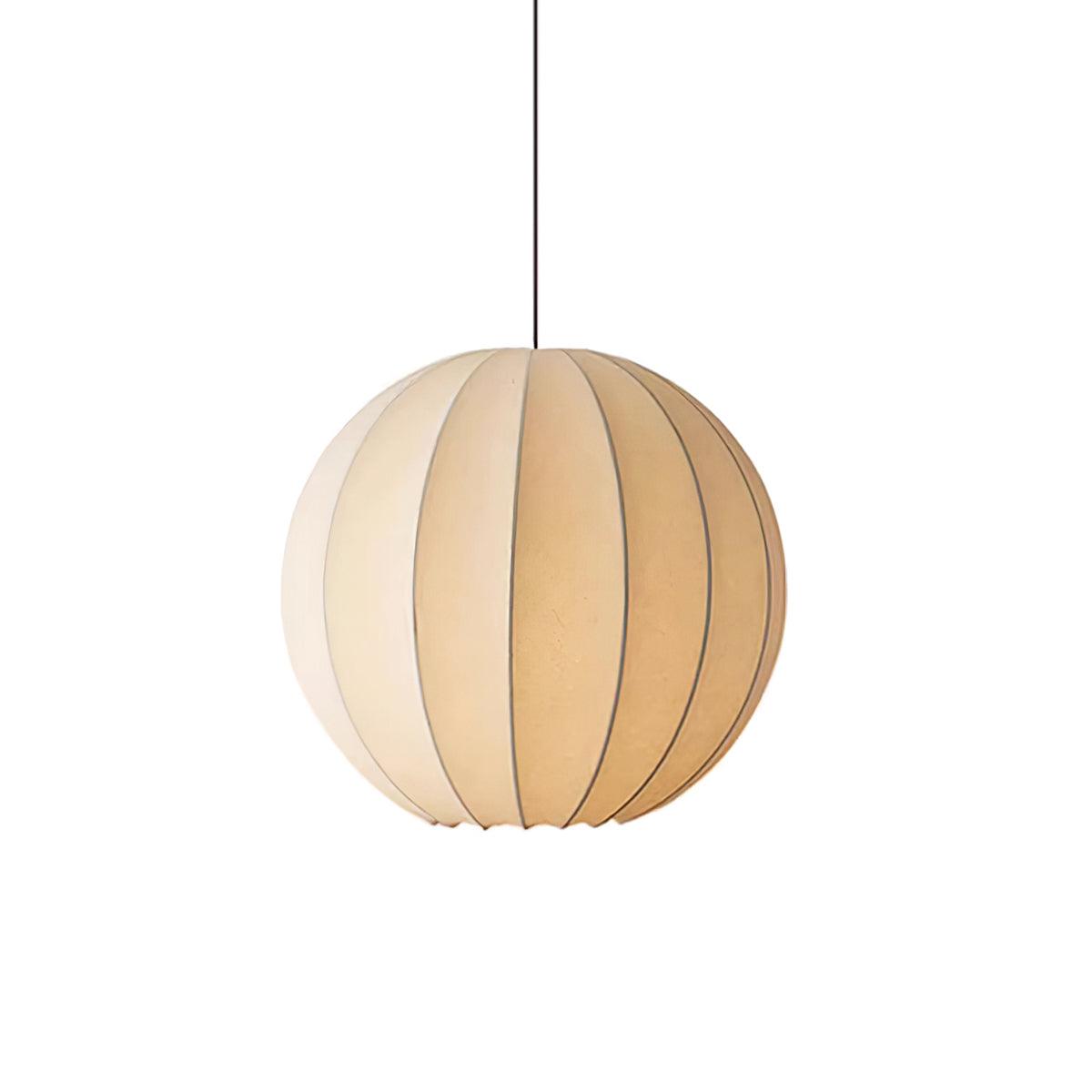 Aura Lampe Pendante Moderne Globe Côtelé Soie - Neutralighting