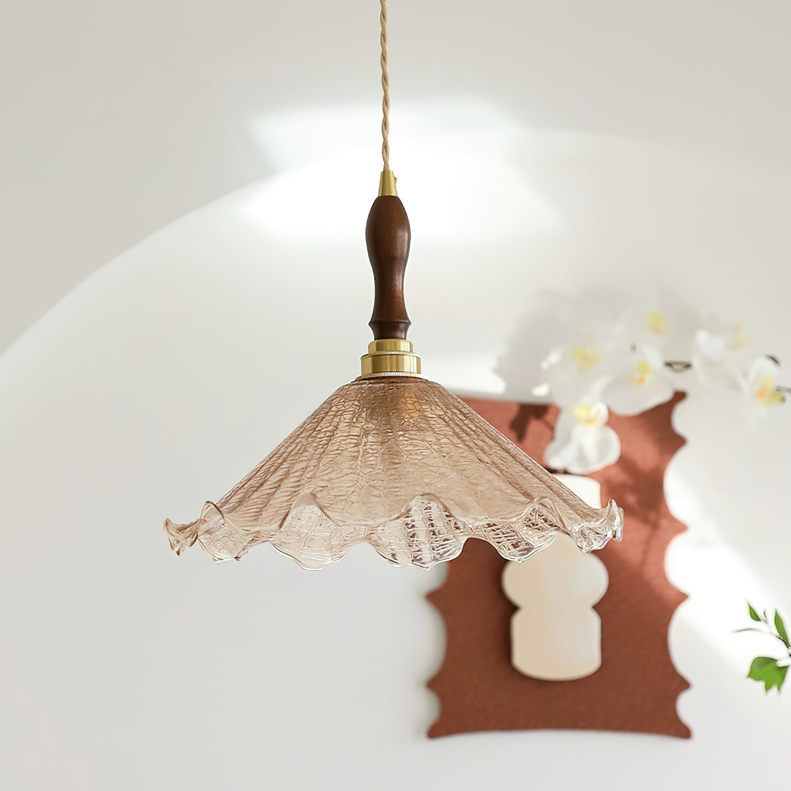 Kenyata Suspension Texturé Verre Organique - Neutralighting