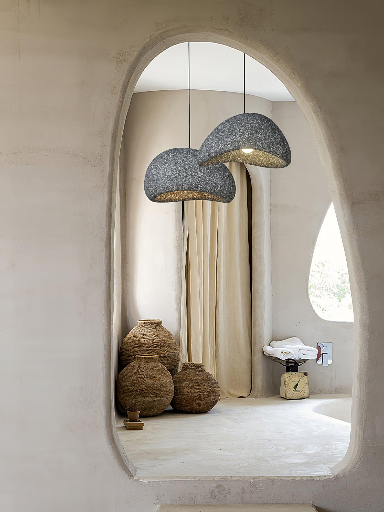 Kioto Pendant Lamp Textured Organic Minimalist - Letslighting
