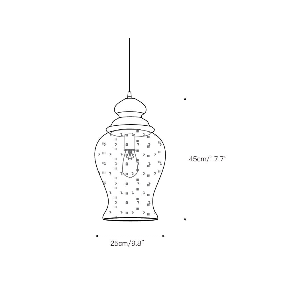 Ilvenel Vintage Industrial Wooden Glass Pendant Lamp - Lamp Copper