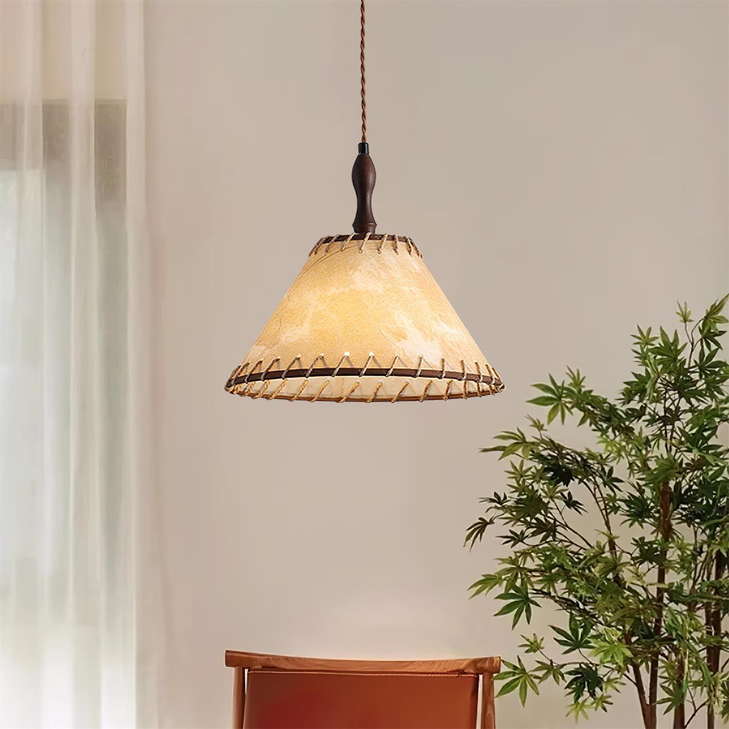 Kiko Lampe Pendante Tissu Chanvre Wabi Sabi Organique - Neutralighting