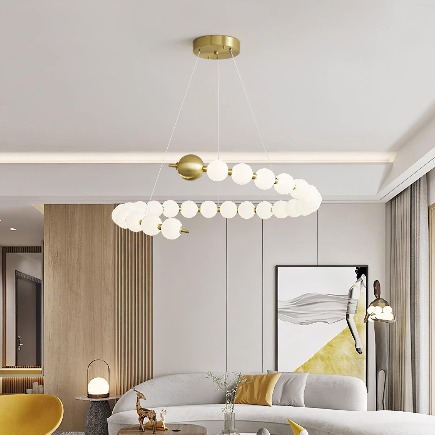Lyra Chandelier Moderne Sphères Acryliques - Neutralighting