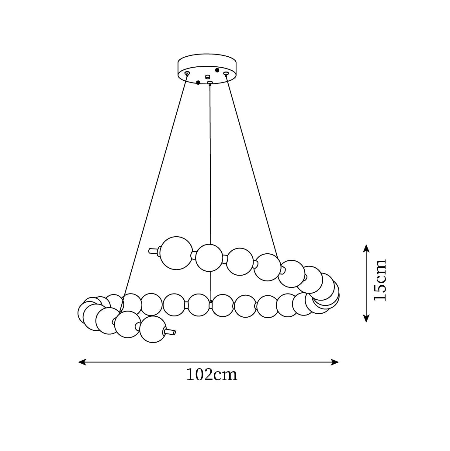 Lyra Chandelier Moderne Sphères Acryliques - Neutralighting