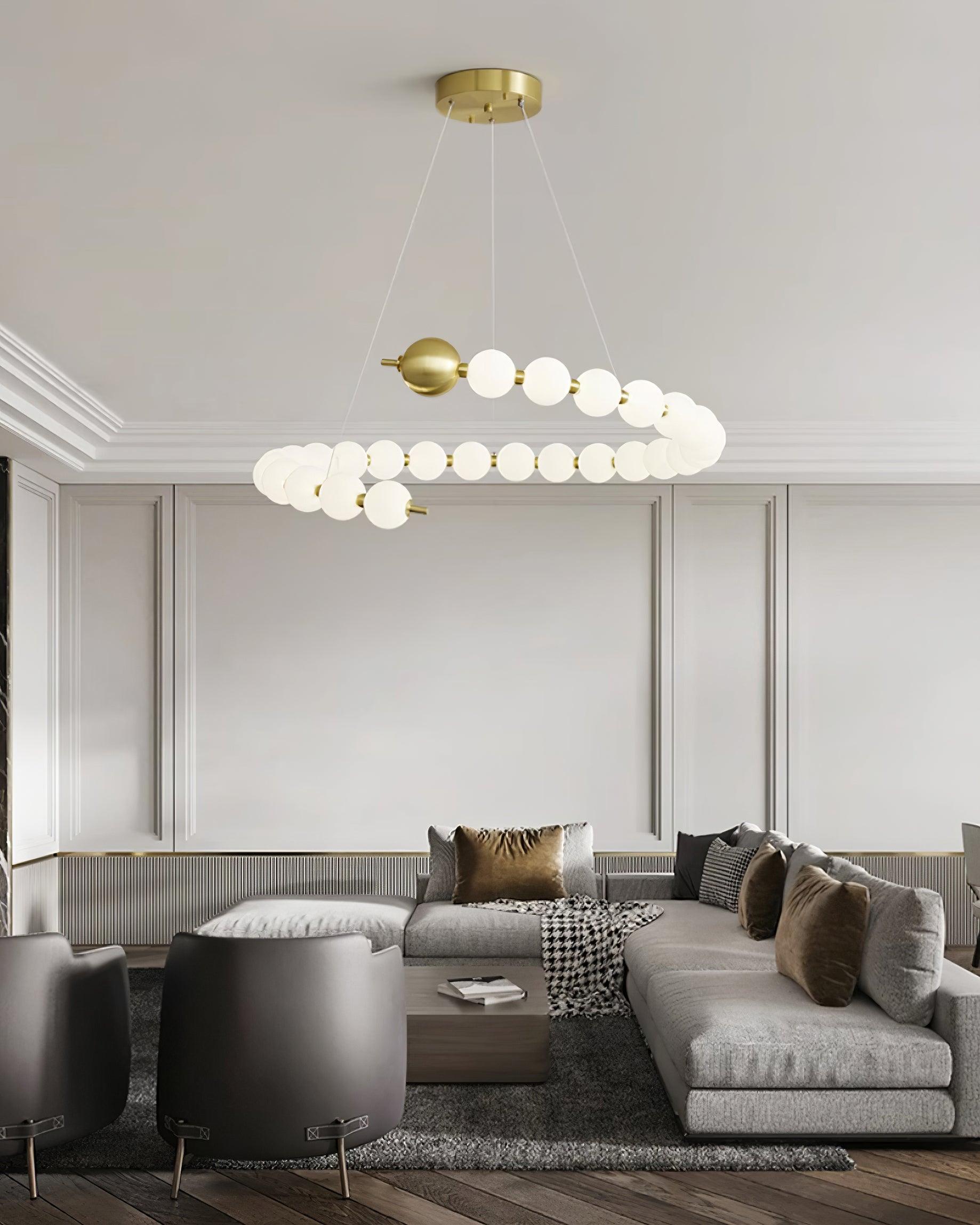 Lyra Chandelier Moderne Sphères Acryliques - Neutralighting