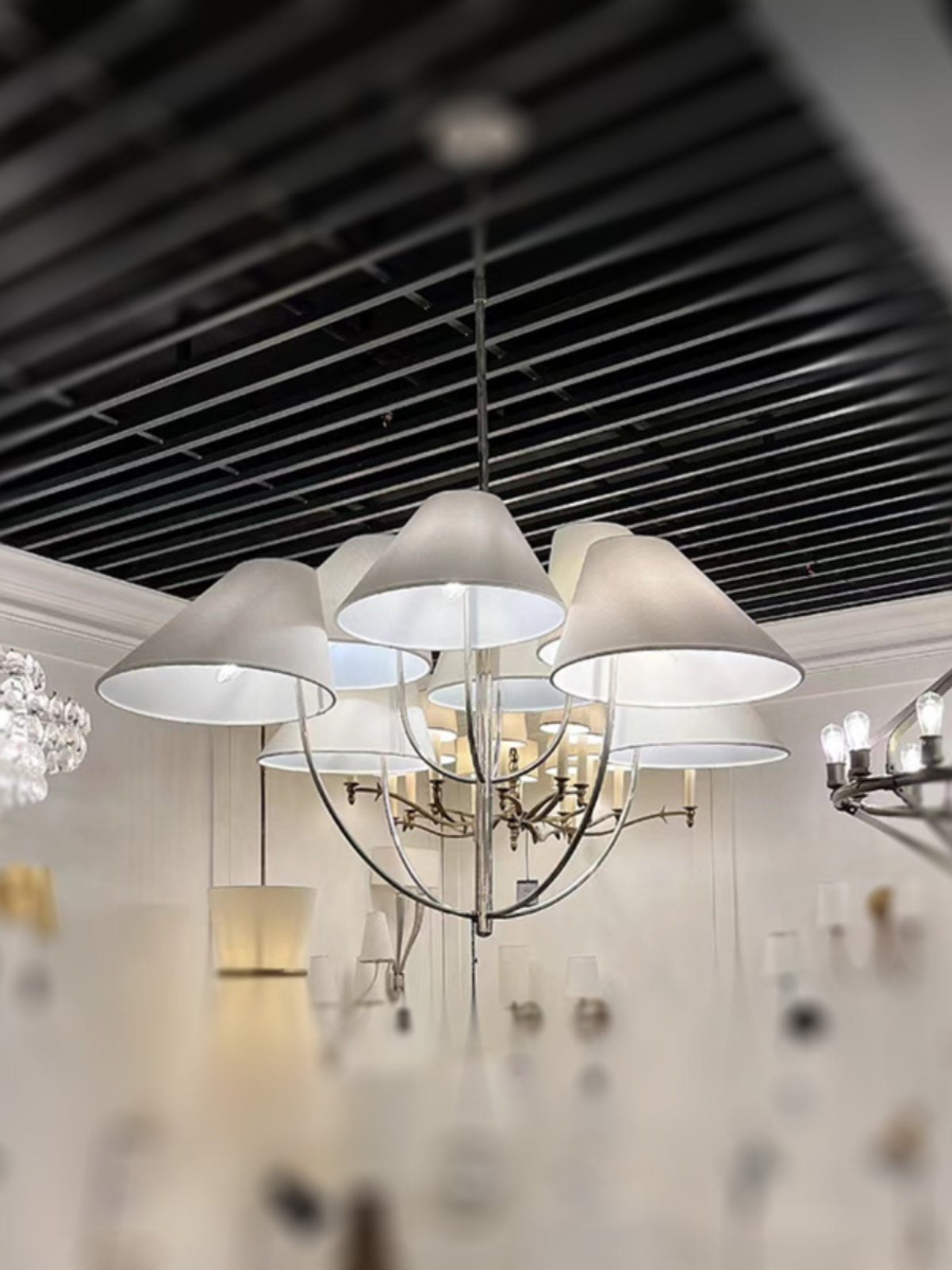 Armira Lustre Tissu Laiton Industriel Vintage - Neutralighting