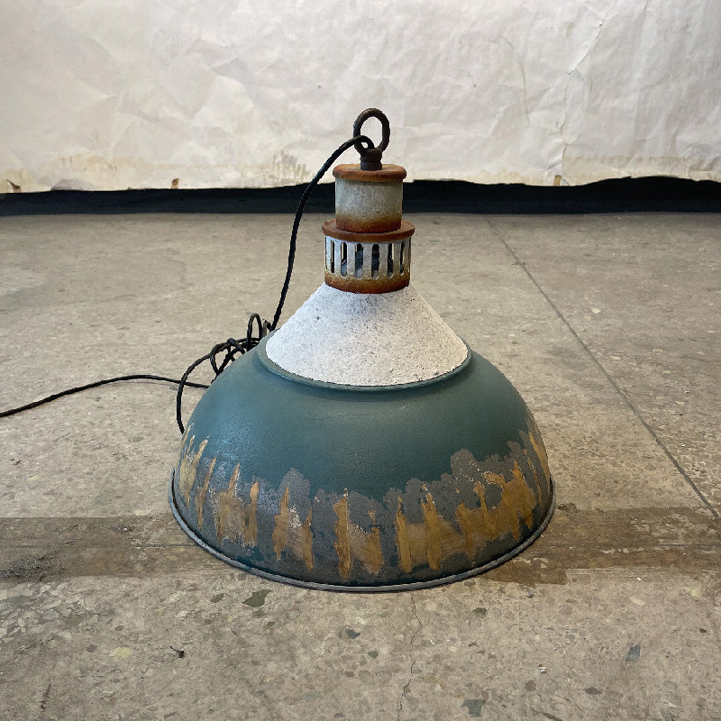 Avynor Lampe Pendentive Métal Bleu Industriel Vintage - Neutralighting