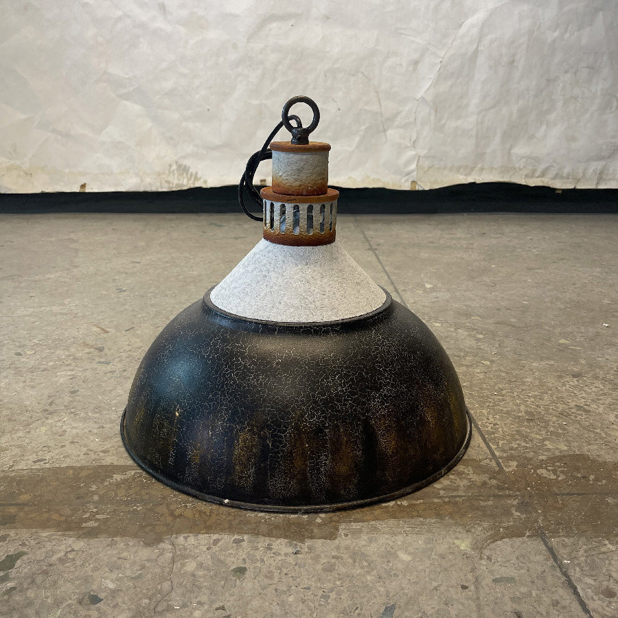 Avynor Vintage Industrial Blue Metal Pendant Lamp - Lamp Copper