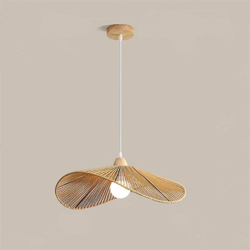 Suspension Tissé Chanvre Ombre Sculptural Naturel Moderne - Neutralighting