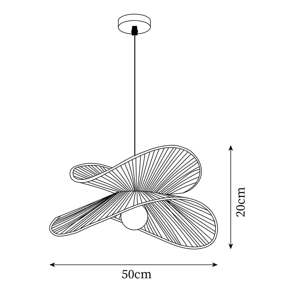Suspension Tissé Chanvre Ombre Sculptural Naturel Moderne - Neutralighting