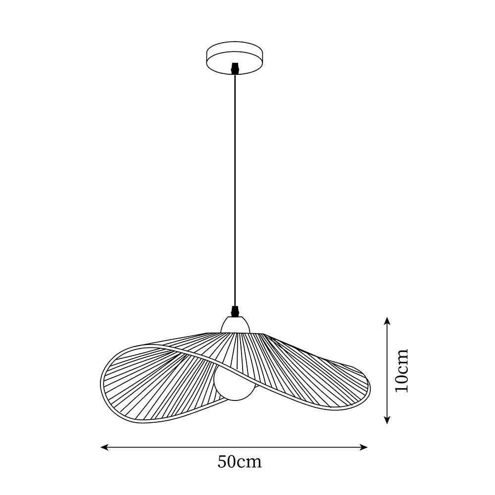 Suspension Tissé Chanvre Ombre Sculptural Naturel Moderne - Neutralighting