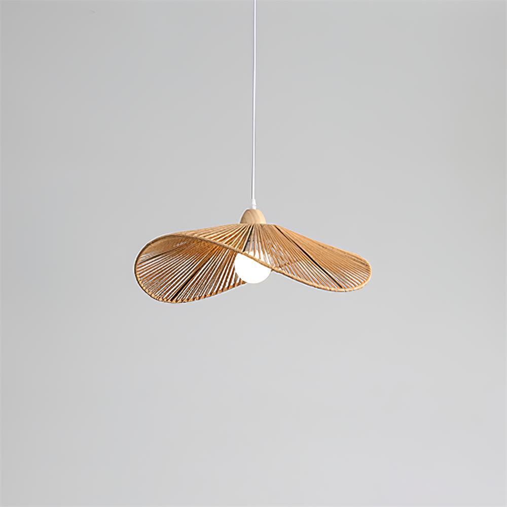 Suspension Tissé Chanvre Ombre Sculptural Naturel Moderne - Neutralighting