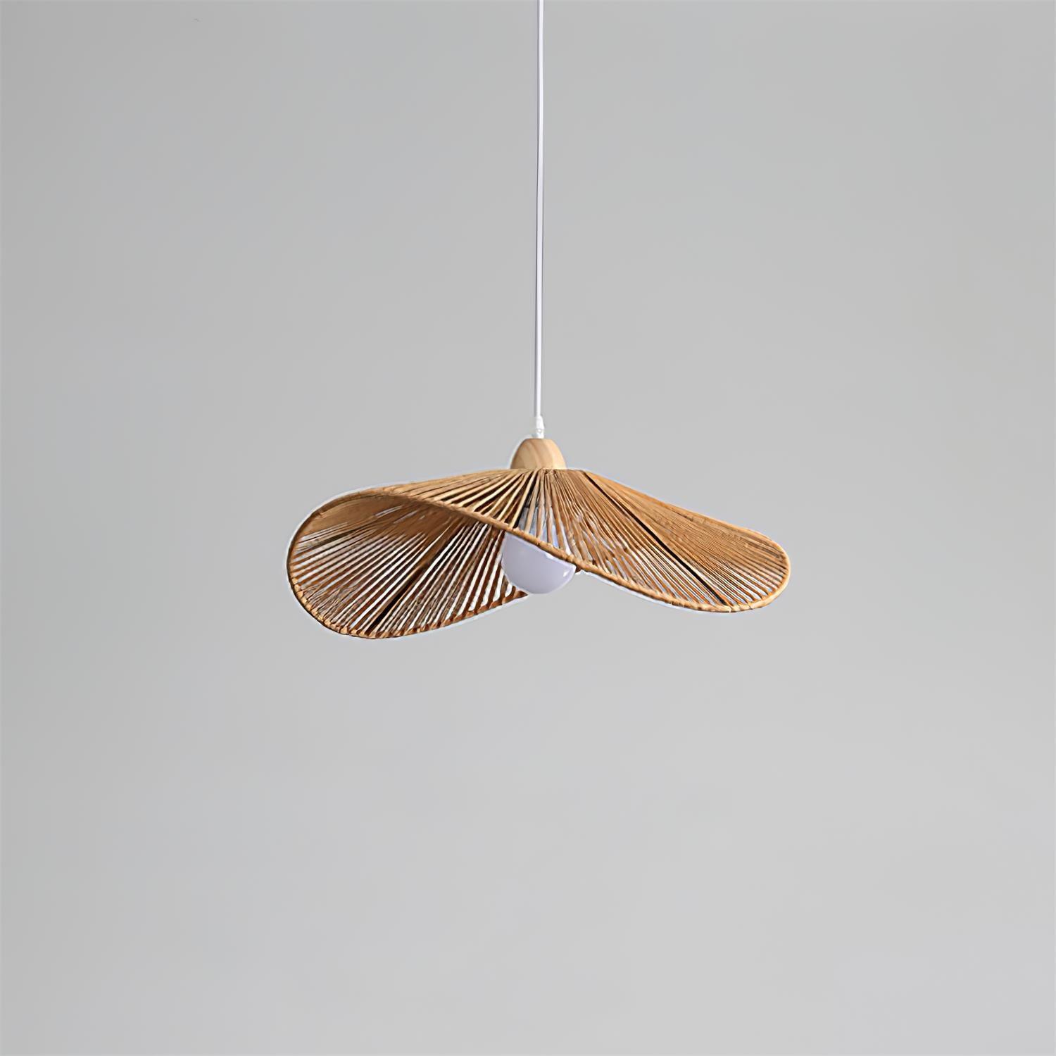 Suspension Tissé Chanvre Ombre Sculptural Naturel Moderne - Neutralighting
