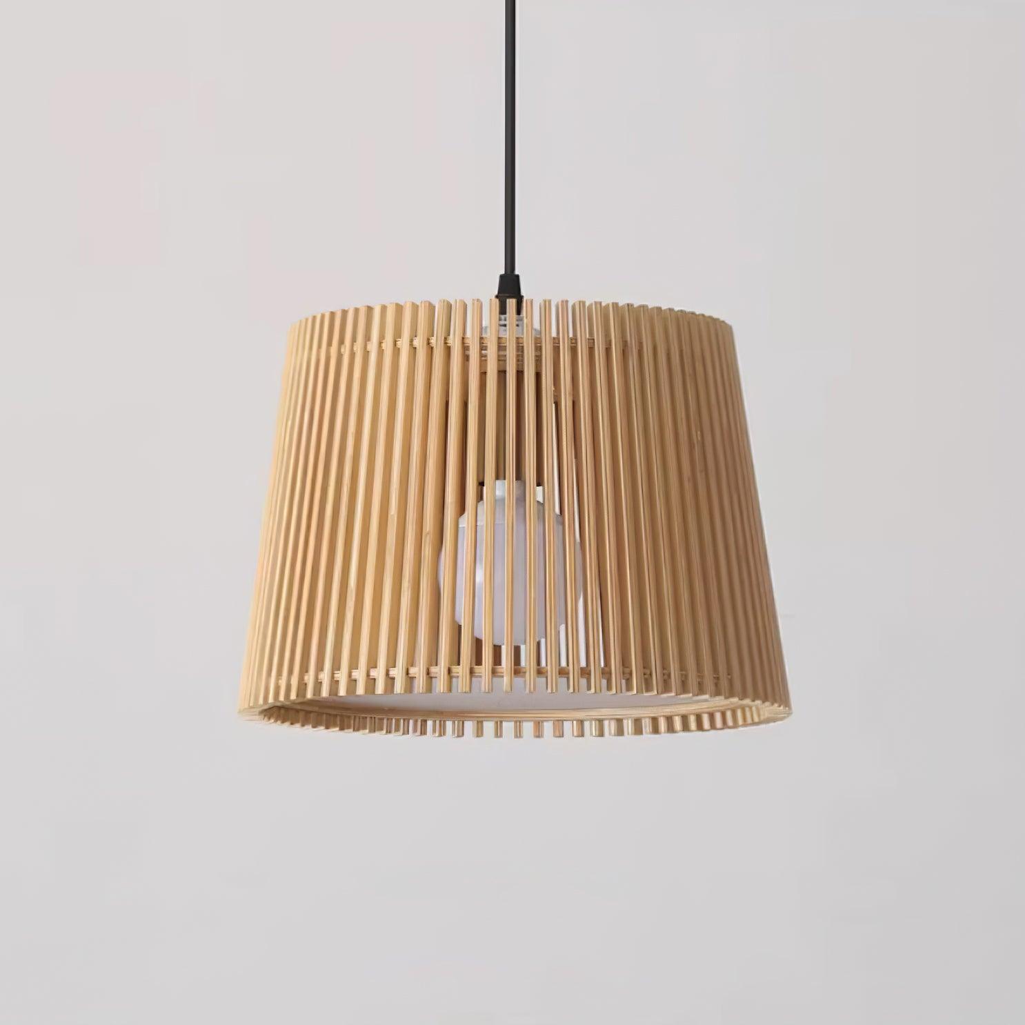 Kitami Pendant Lamp Wood Slat Bohemian - Letslighting