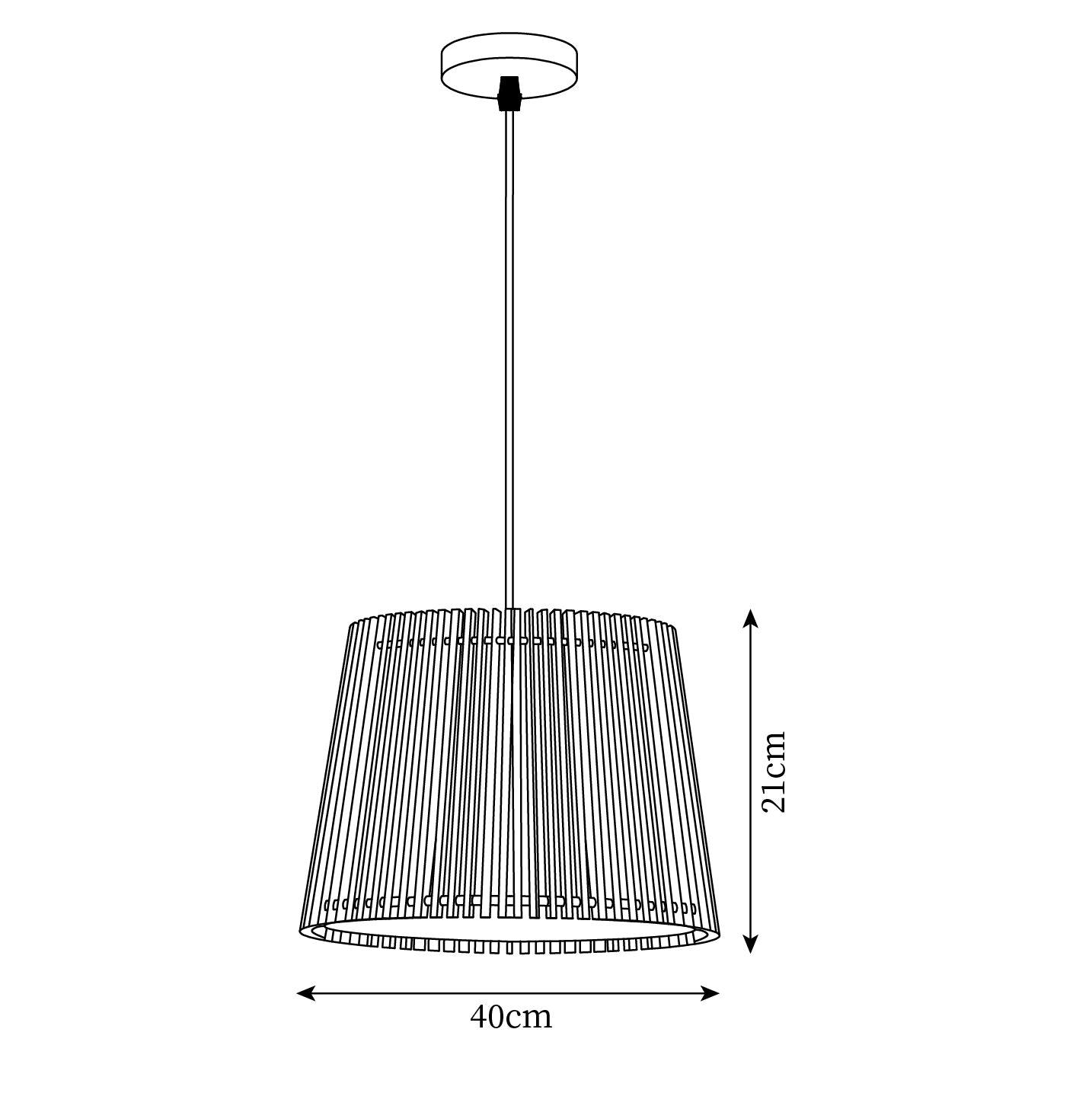 Kitami Pendant Lamp Wood Slat Bohemian - Letslighting