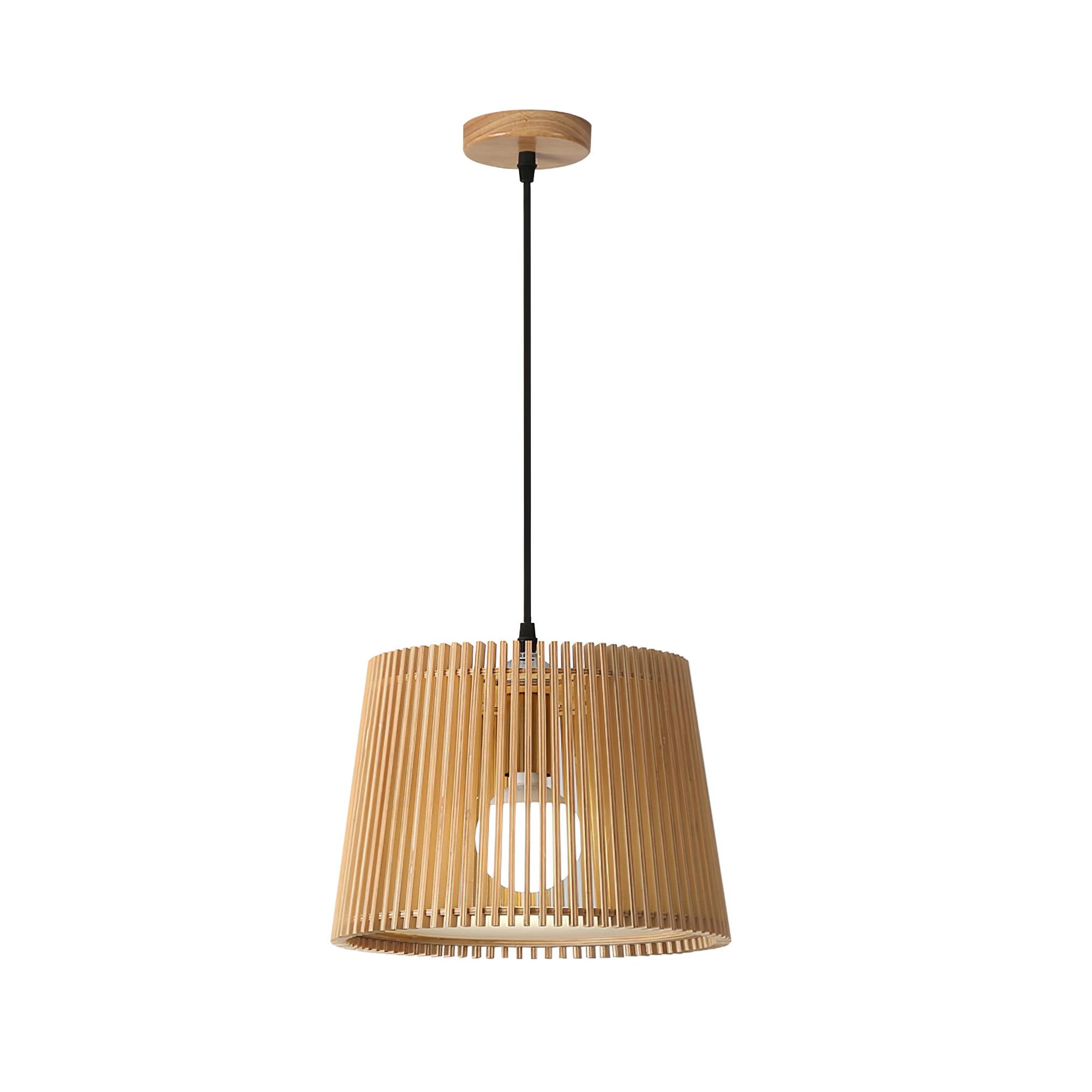 Kitami Pendant Lamp Wood Slat Bohemian - Letslighting