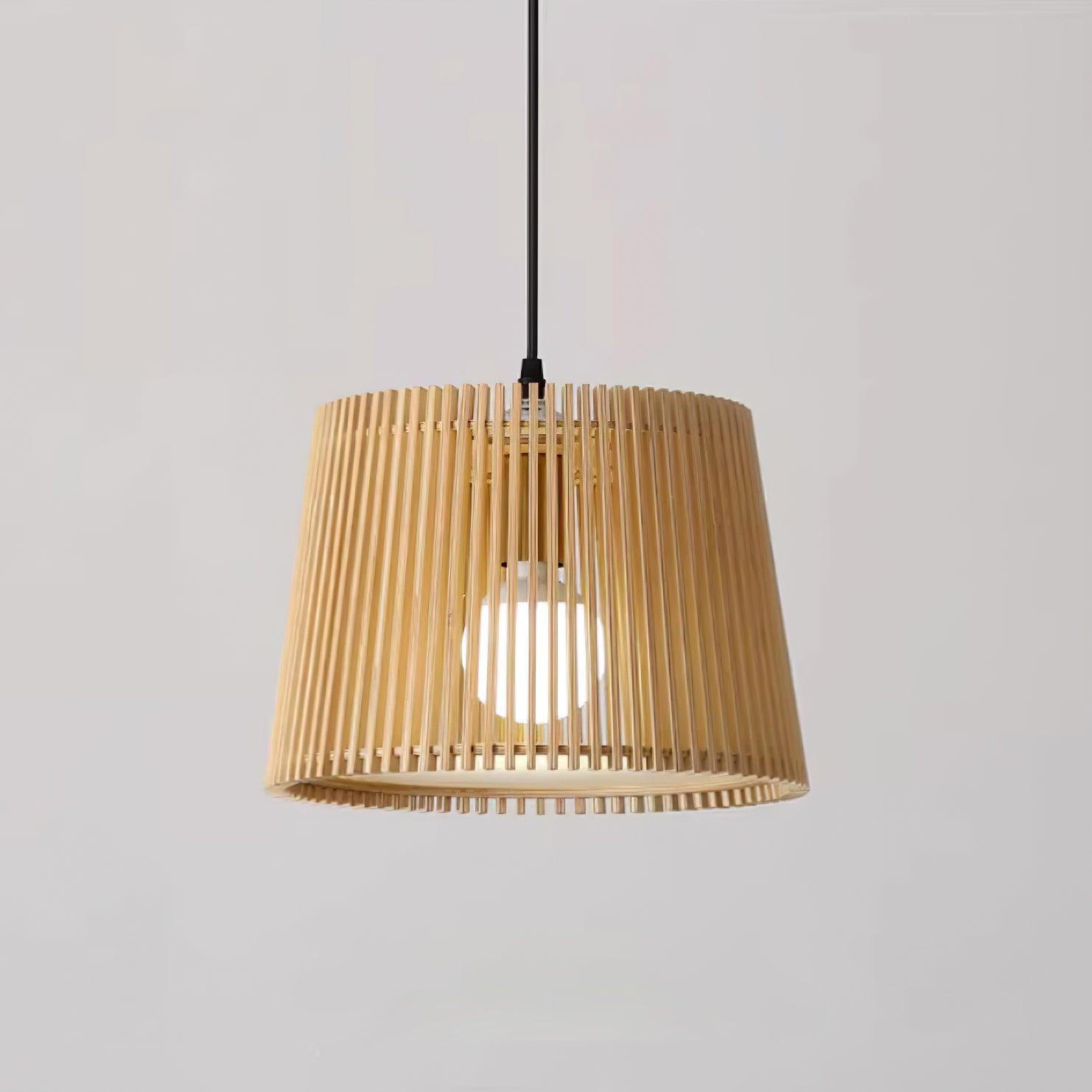 Kitami Pendant Lamp Wood Slat Bohemian - Letslighting