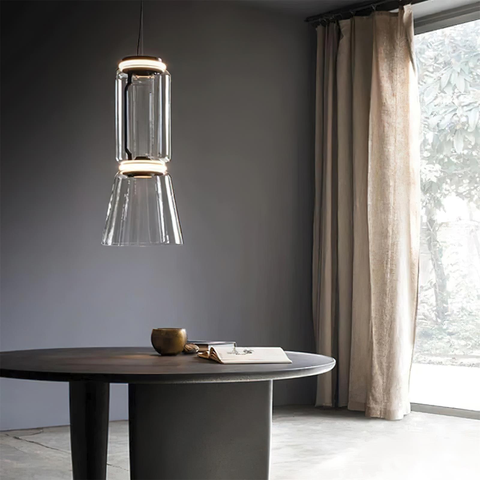 Virelo Suspension Cylindrique en Verre Empilé - Neutralighting