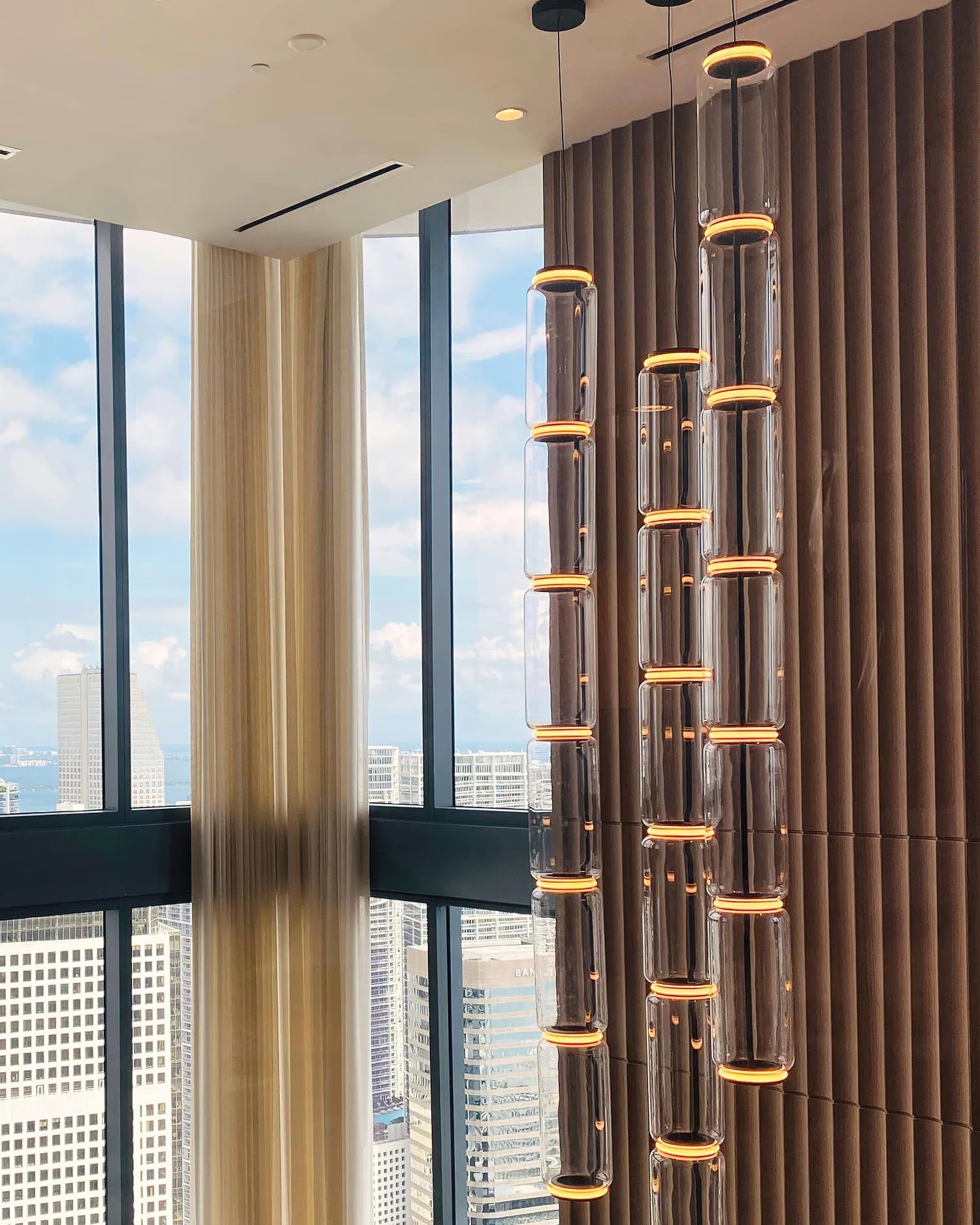 Virelo Suspension Cylindrique en Verre Empilé - Neutralighting
