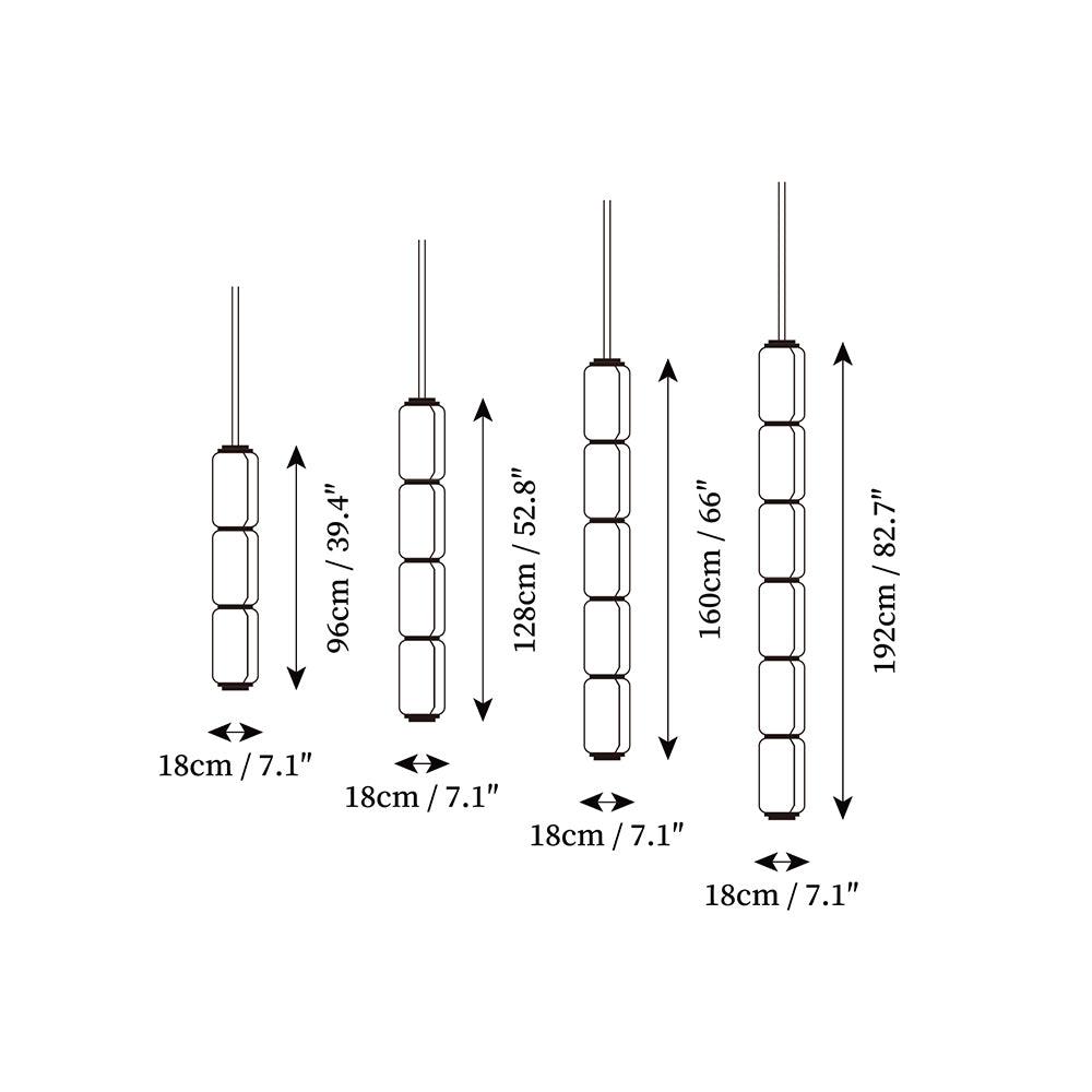 Virelo Suspension Cylindrique en Verre Empilé - Neutralighting