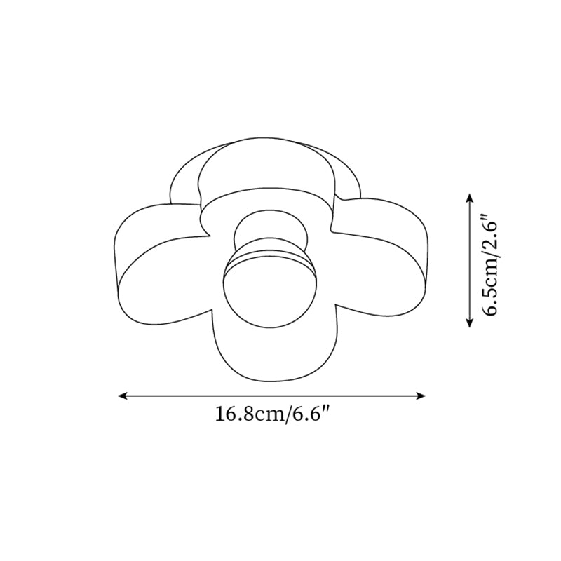 Lampe Plafond avec Pétales de Trèfle en Verre Ambre et Laiton Style Scandinave - Neutralighting