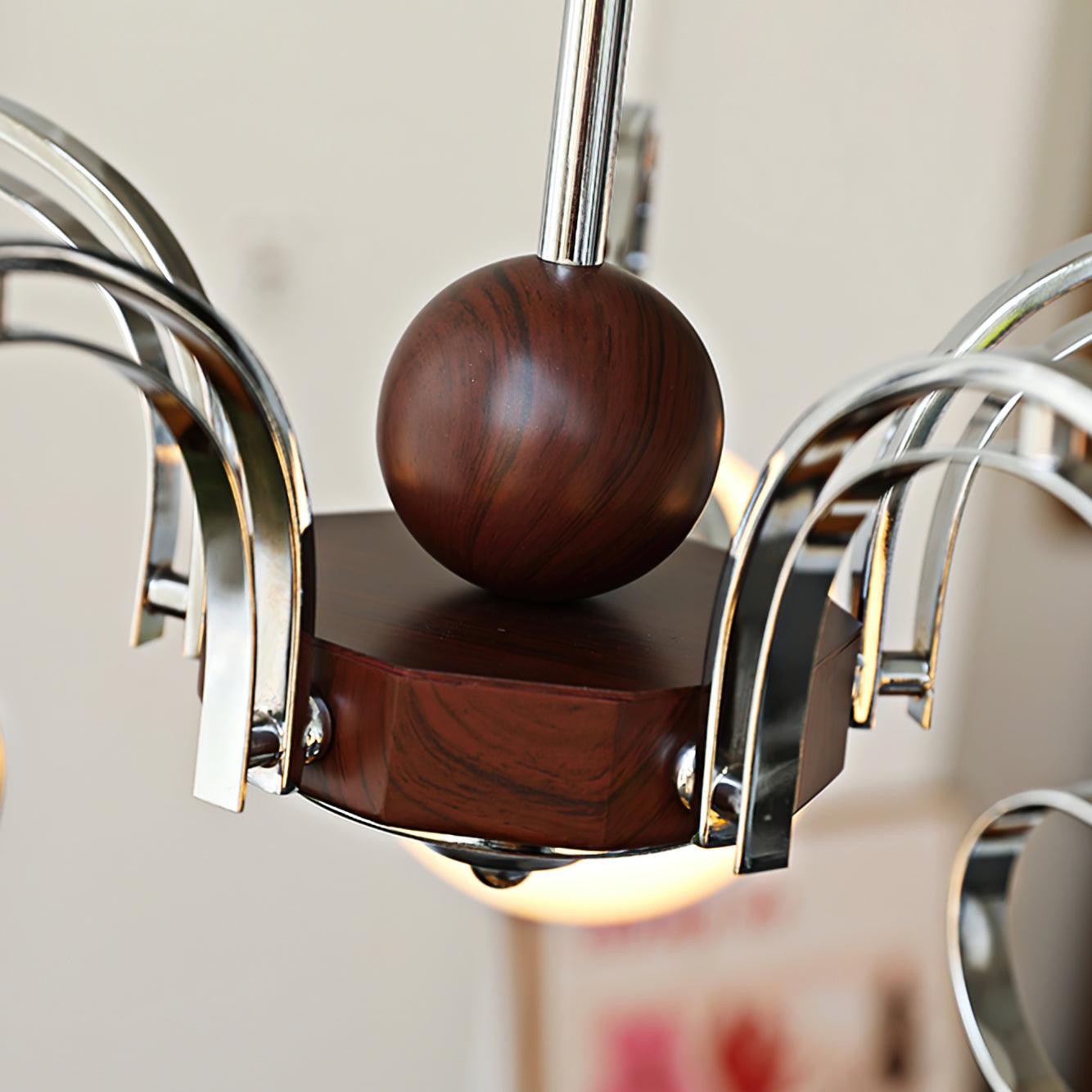 Kotter Chandelier Cream Satin Nickel Modern - Neutralighting