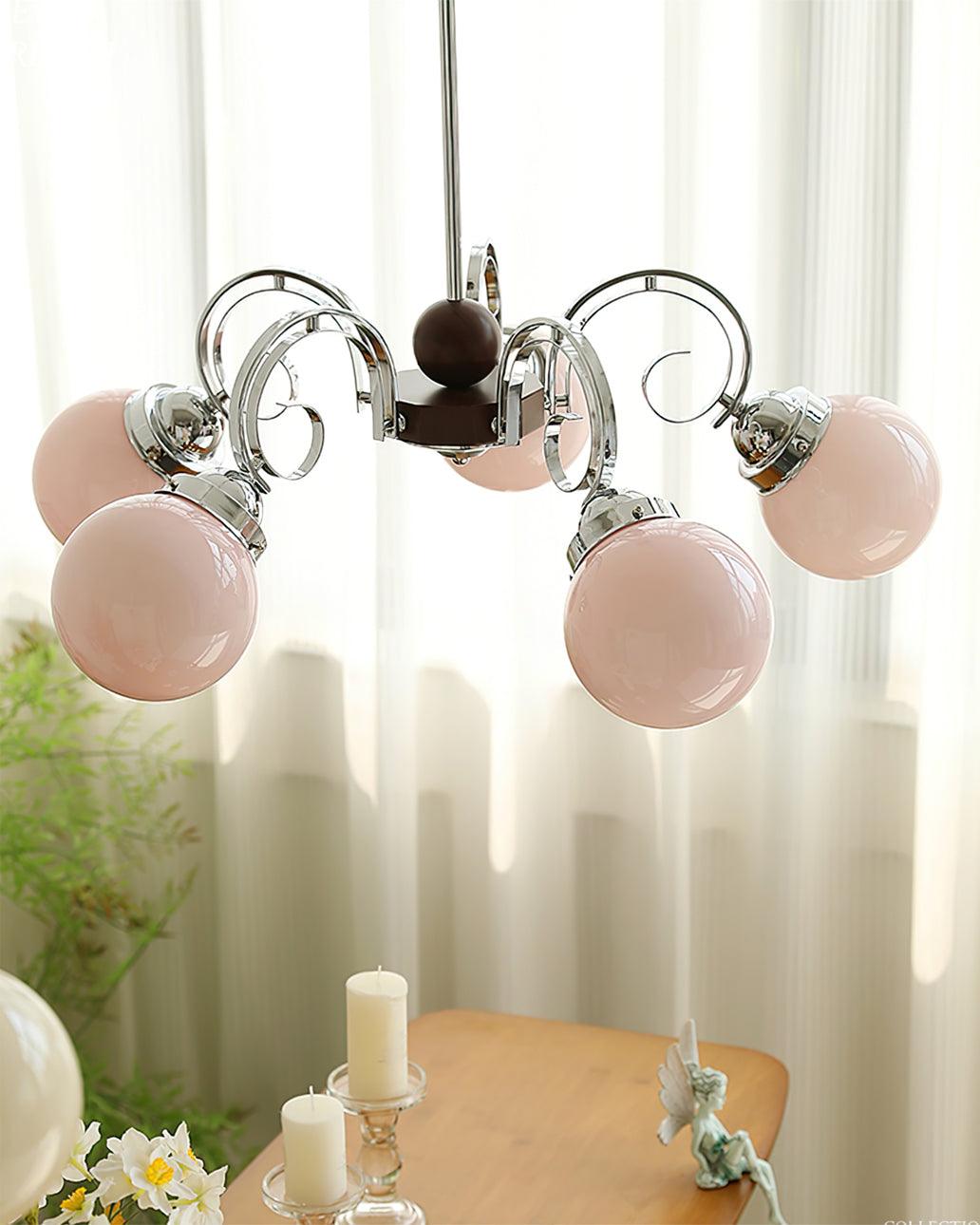 Kotter Chandelier Cream Satin Nickel Modern - Neutralighting