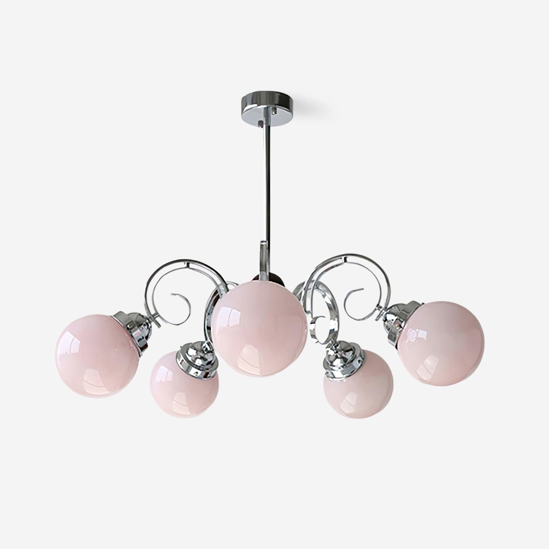 Kotter Chandelier Cream Satin Nickel Modern - Neutralighting