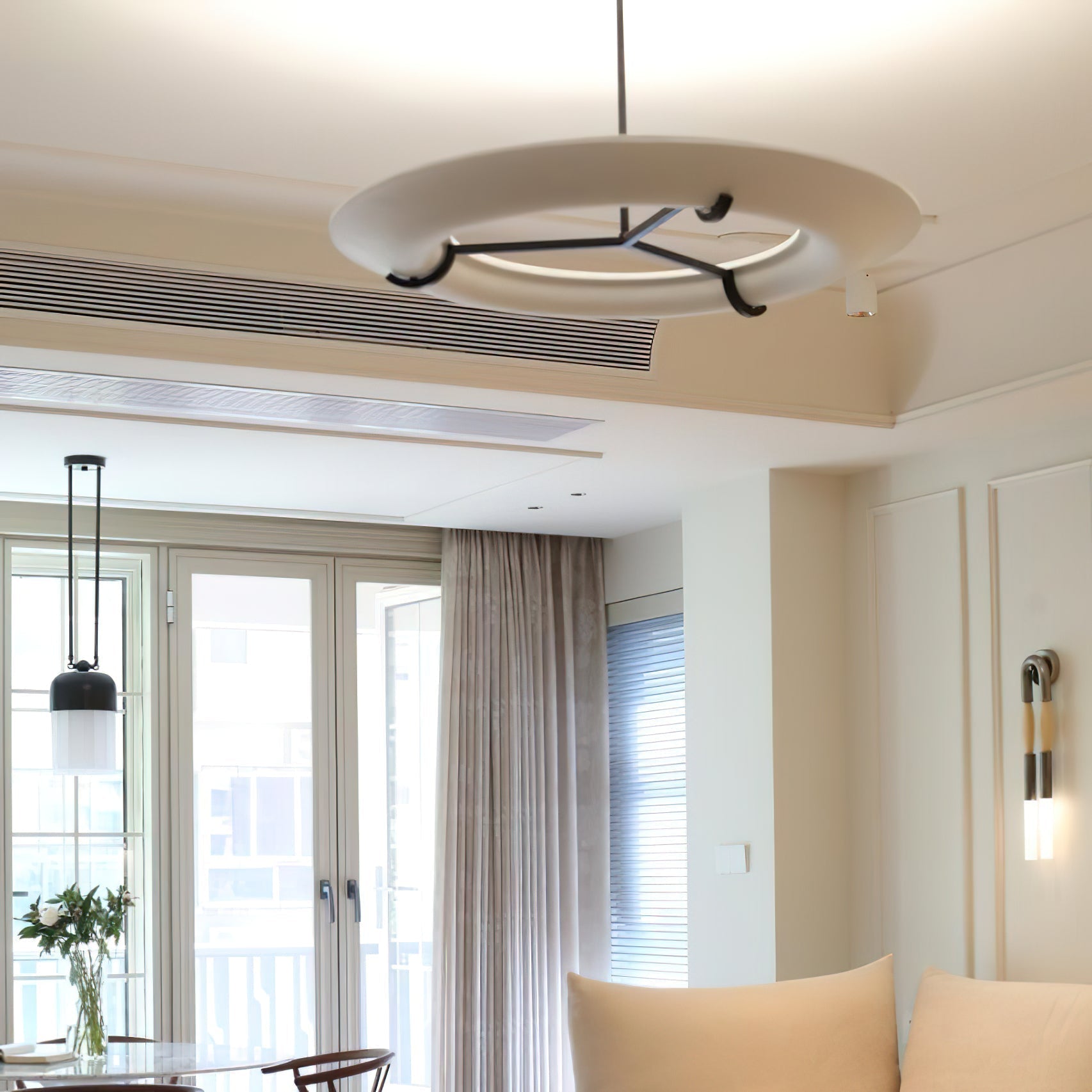 Eldorora Modern Minimalist Brass Alabaster Chandelier - Lamp Copper