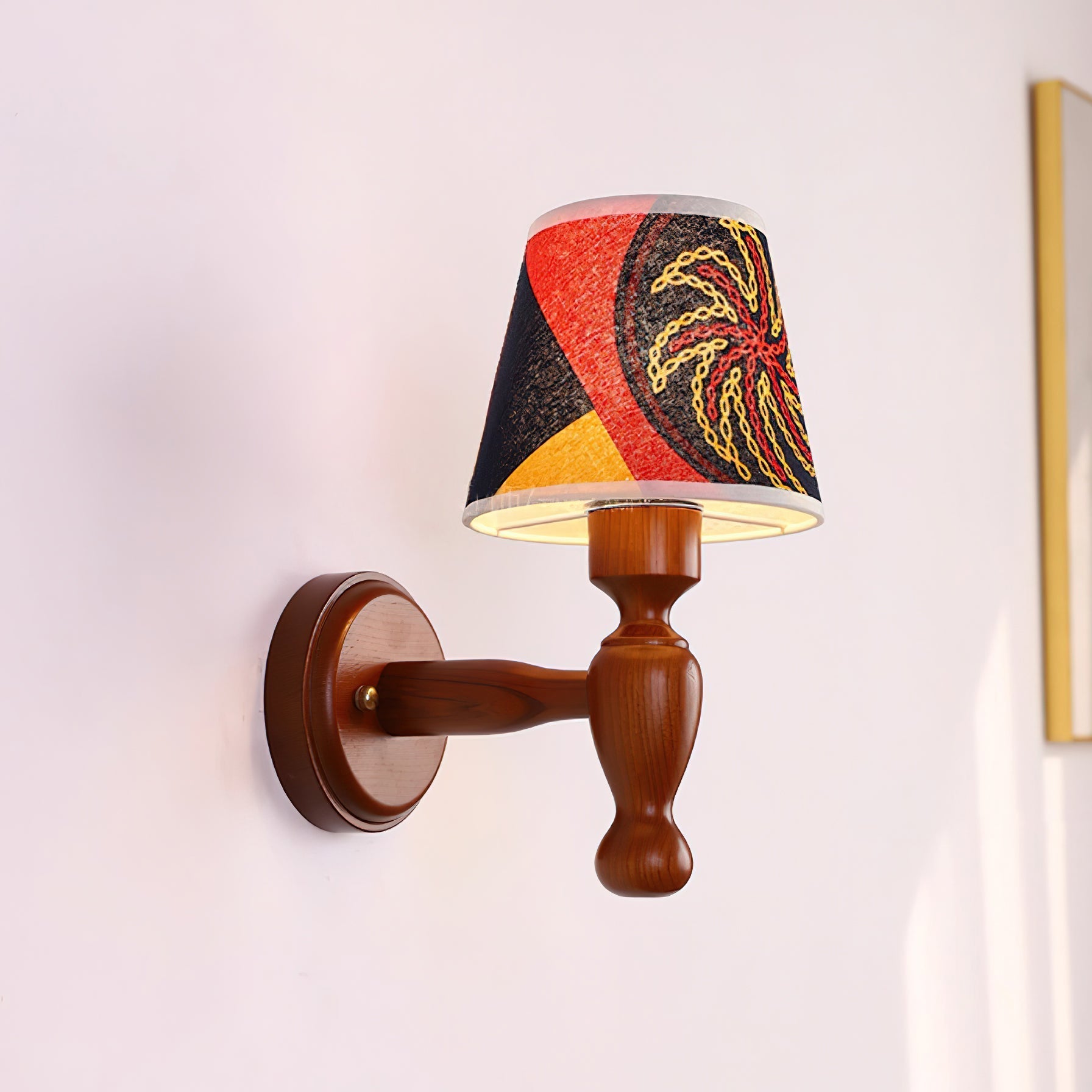 Mapleleaf Applique Murale Élégante en Verre et Bois - Neutralighting