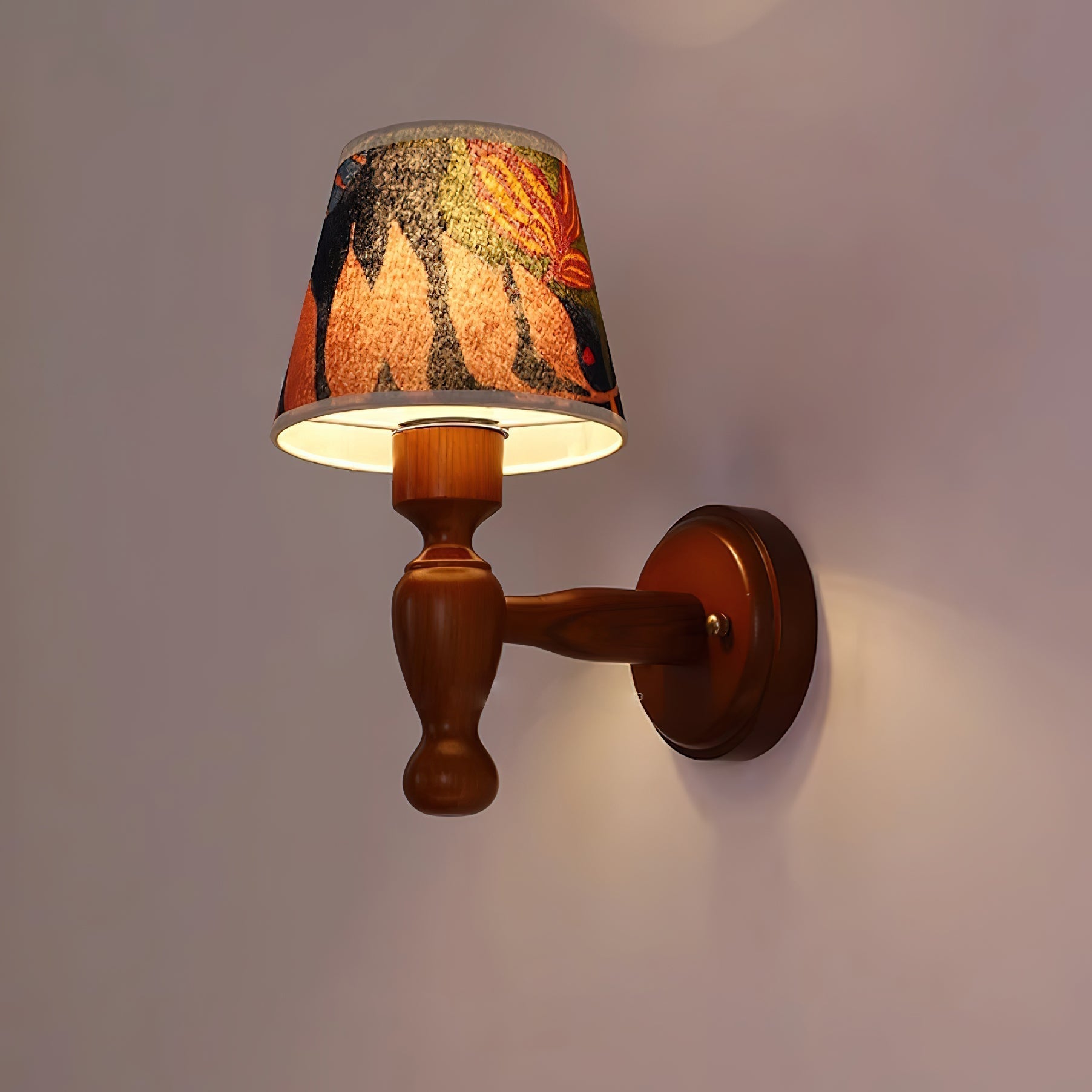 Mapleleaf Applique Murale Élégante en Verre et Bois - Neutralighting