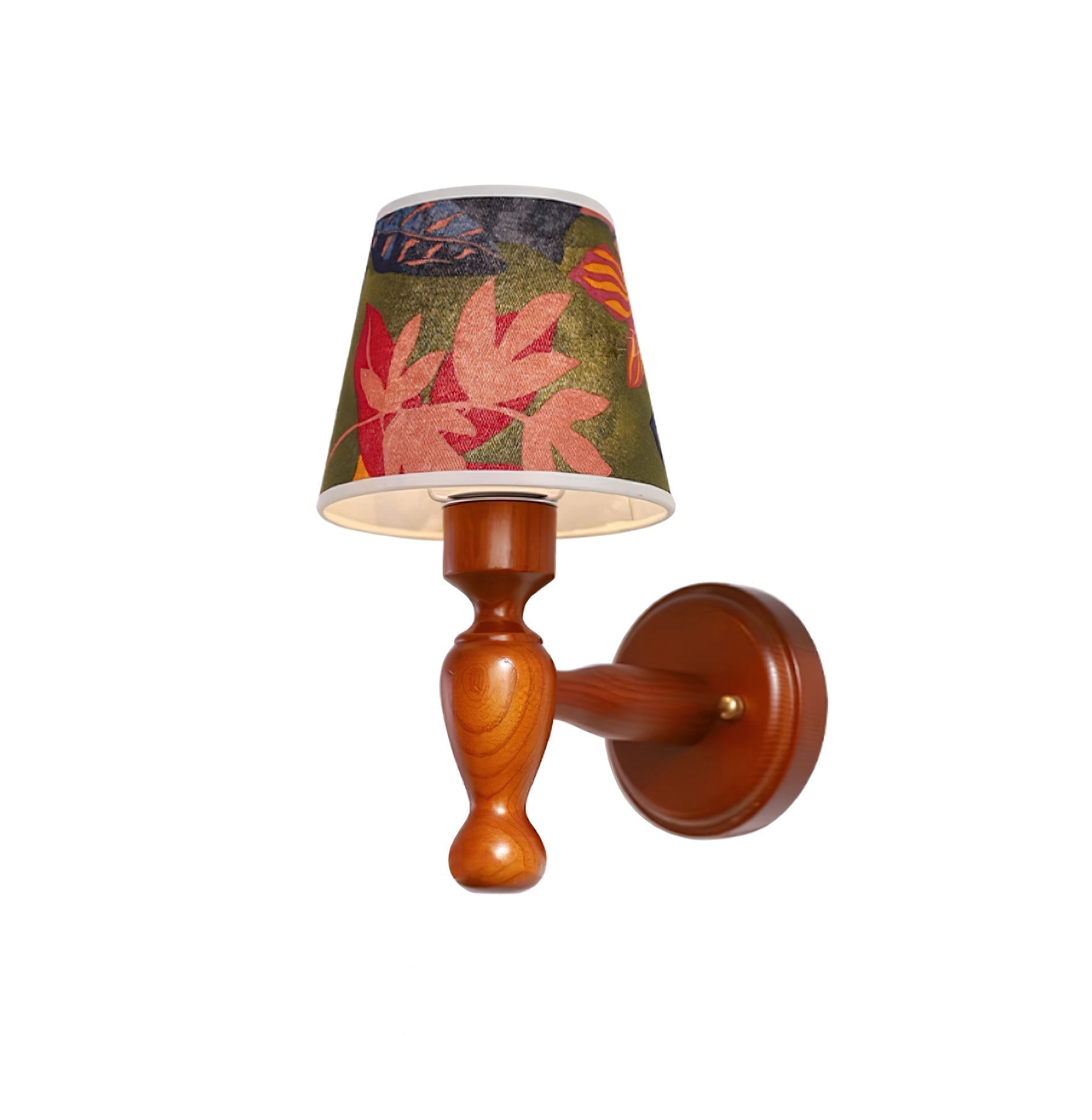 Mapleleaf Applique Murale Élégante en Verre et Bois - Neutralighting