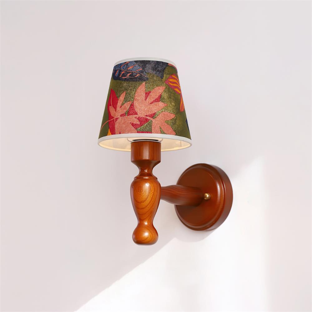 Mapleleaf Applique Murale Élégante en Verre et Bois - Neutralighting