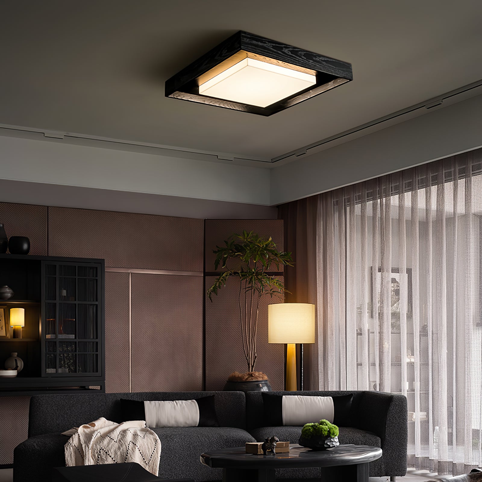 Auro Plafonnier Rustique en Bois - Neutralighting