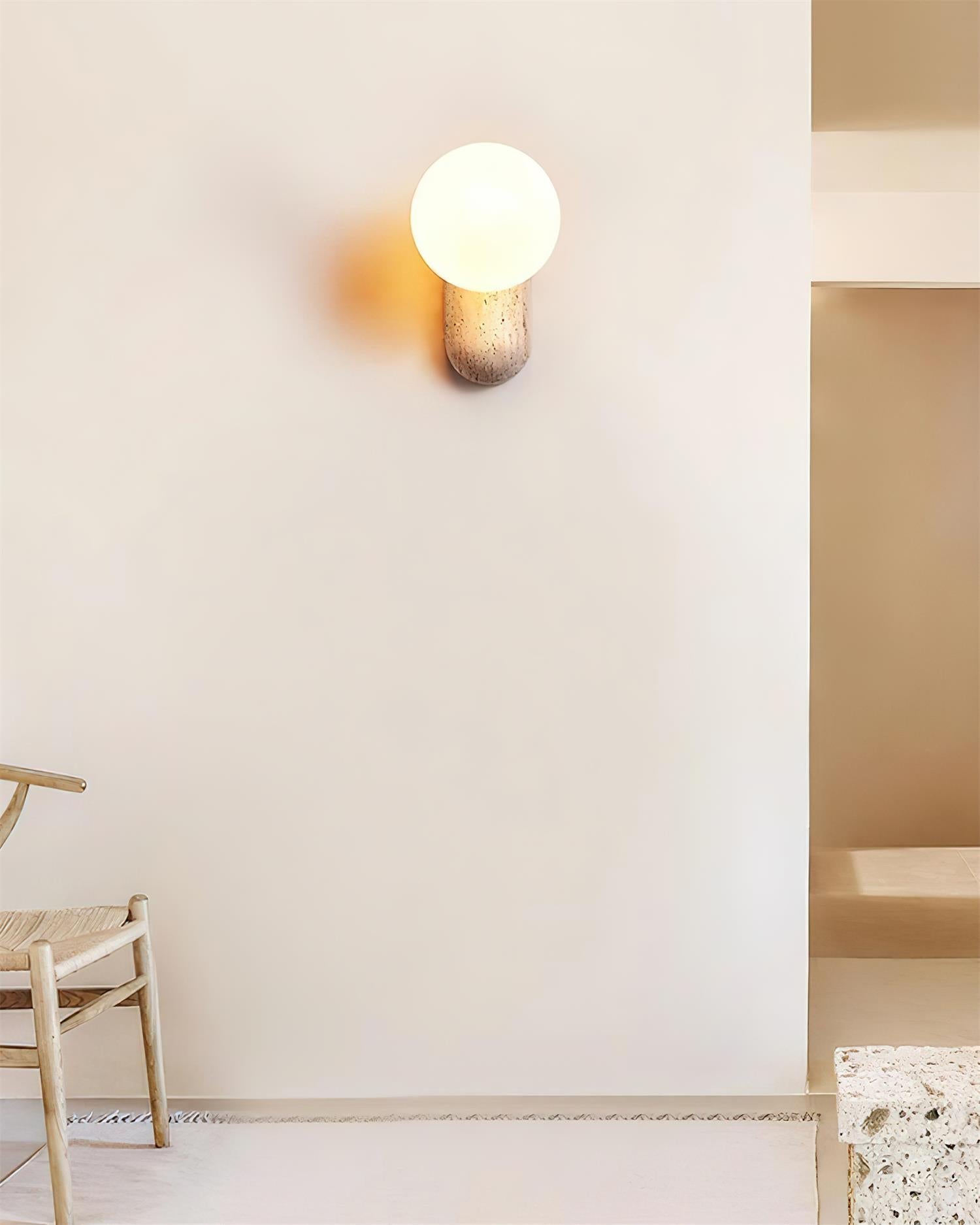 Ritta Applique Murale Moderne En Travertin - Neutralighting