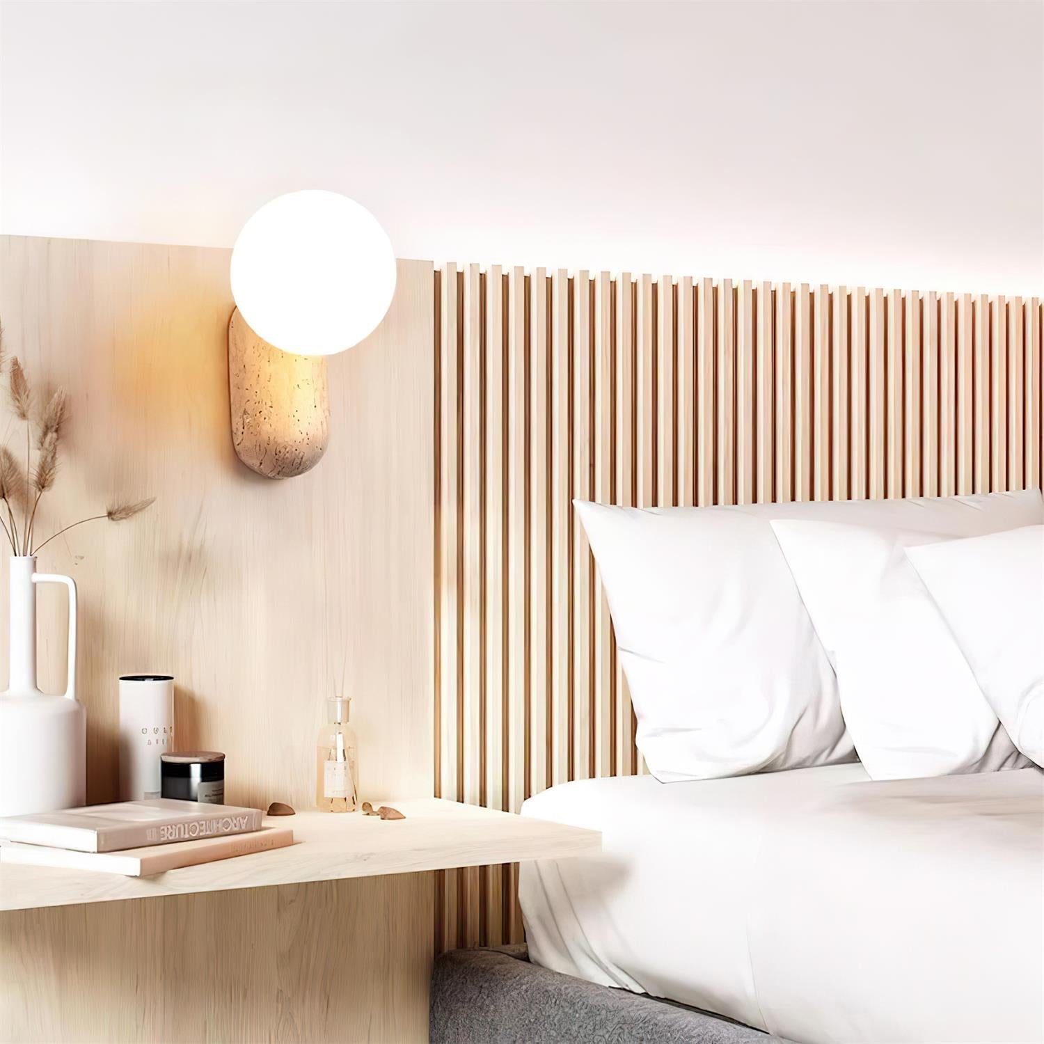 Ritta Applique Murale Moderne En Travertin - Neutralighting