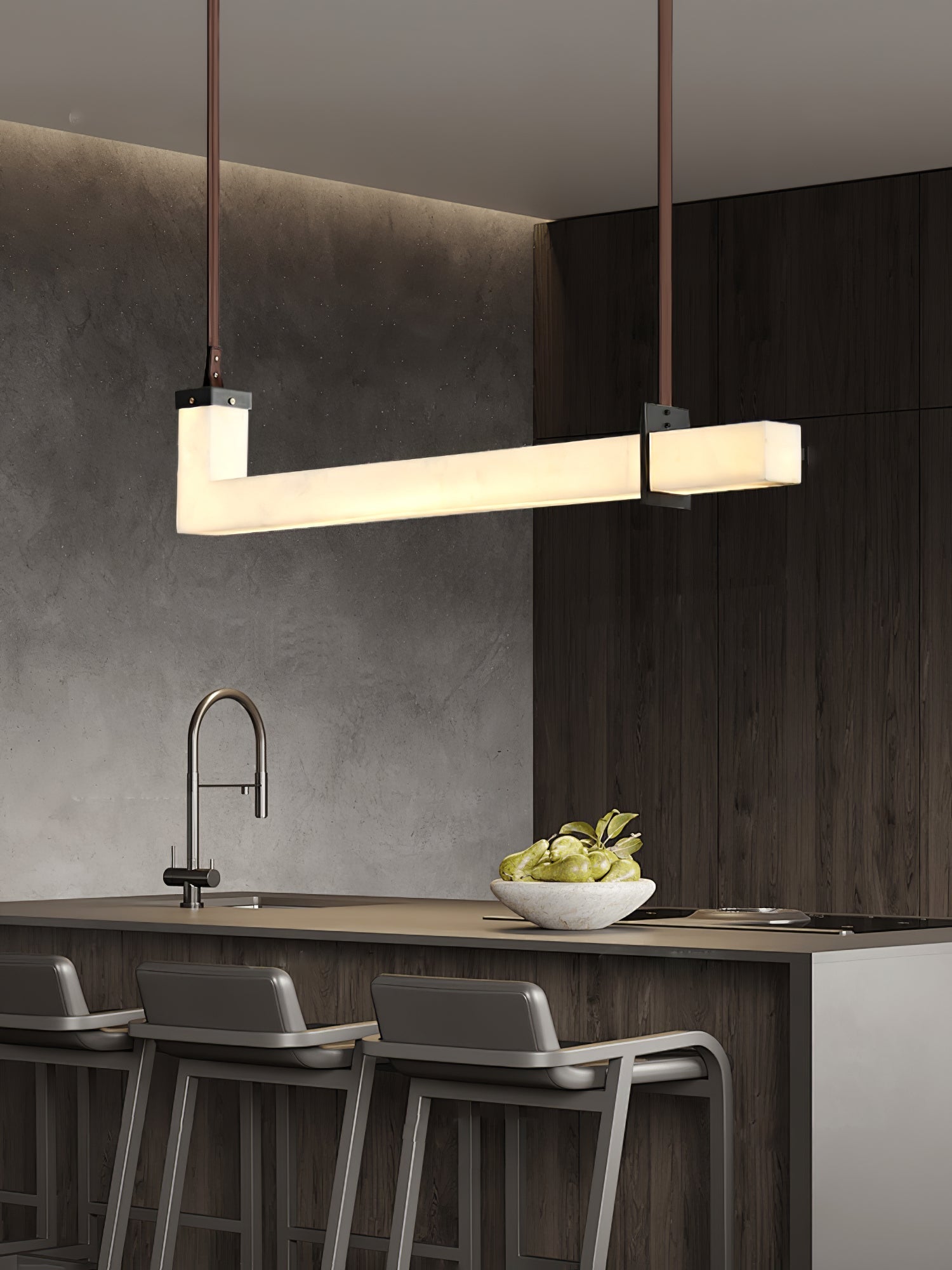 Astra Linear Alabaster Pendant Light - Letslighting