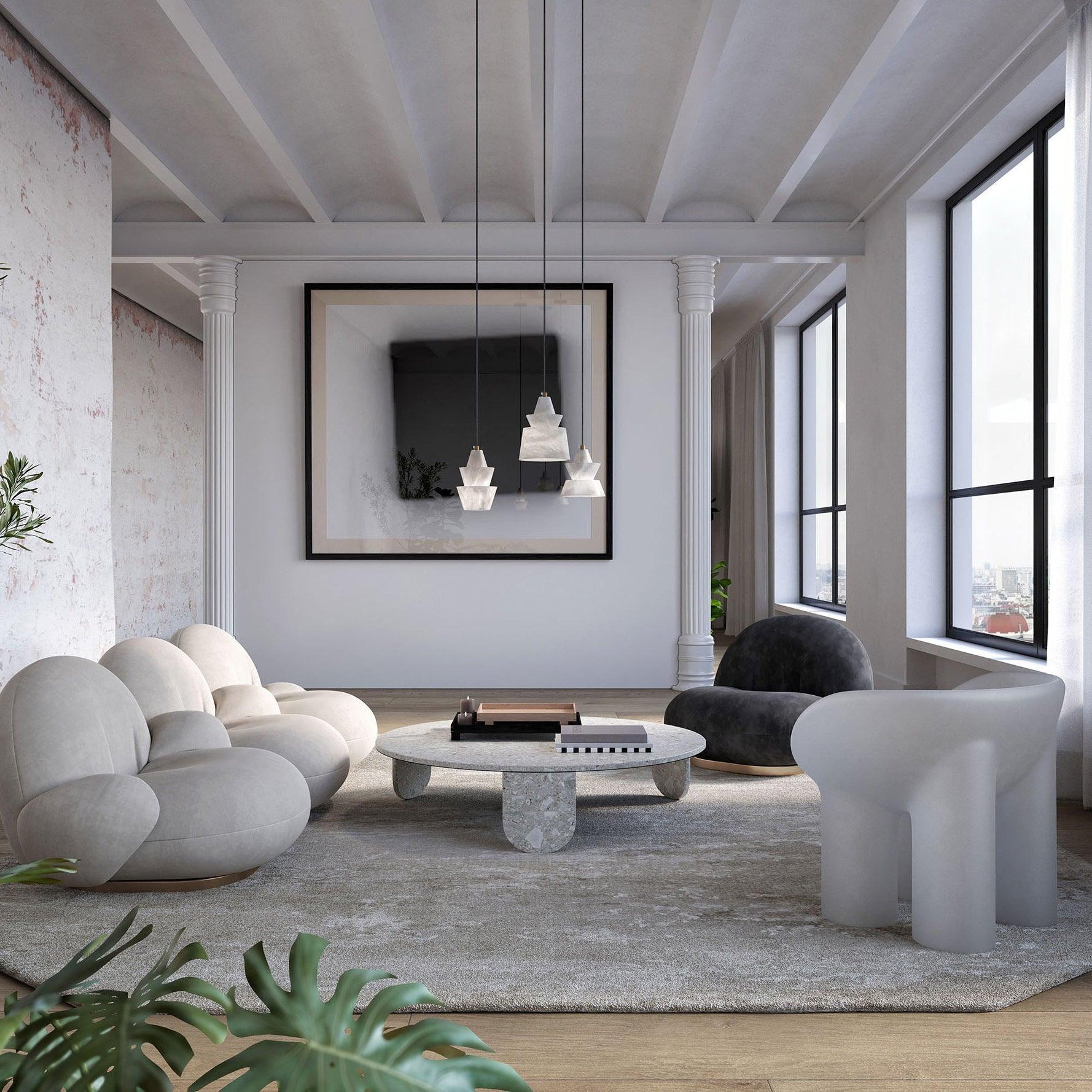 Strata Suspension en Albâtre - Neutralighting