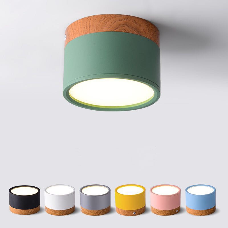 Jojo Petit Plafonnier Led Multicolor Bois Nordique. Couloir - Neutralighting