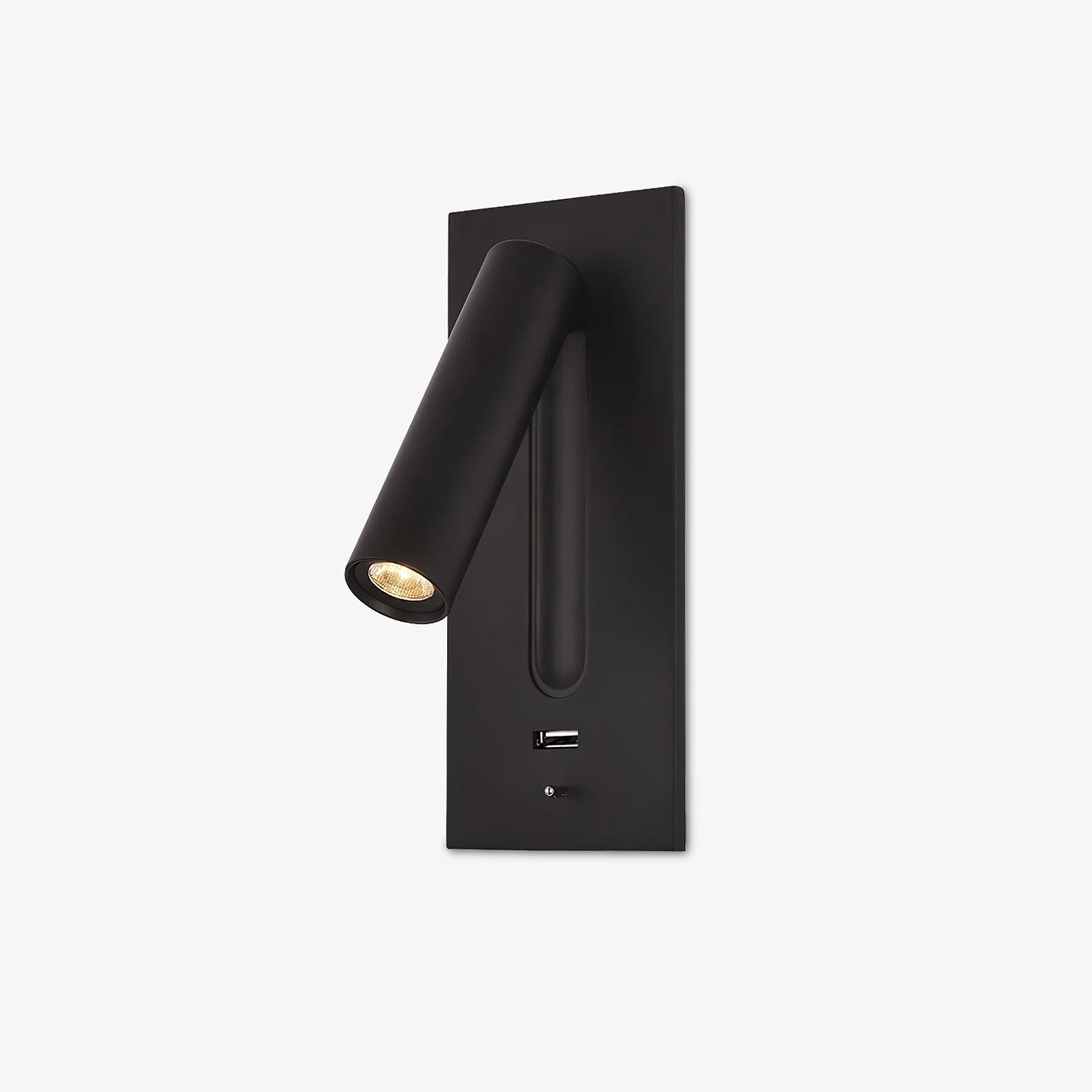 Aare Moderne Minimaliste Chevet USB Noir Luminaire Mural - Neutralighting