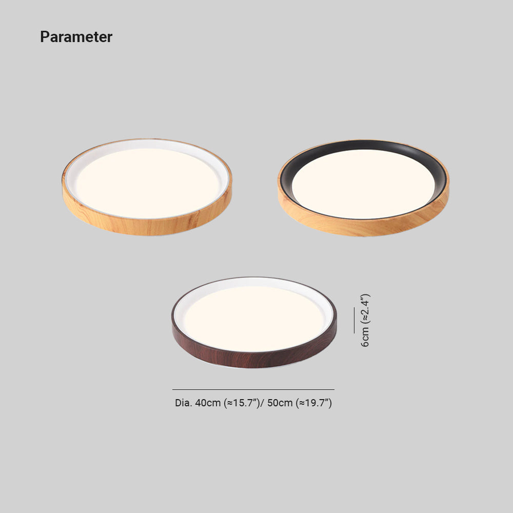 Arisha Moderne LED Plafonnier Blanc Bois Acrylique Salle De Bain