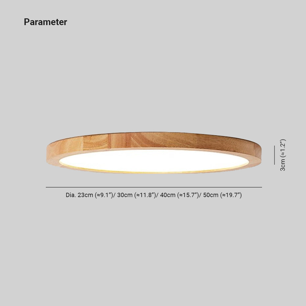 Aven Plafonnier Rond Moderne. Bois Salon - Neutralighting