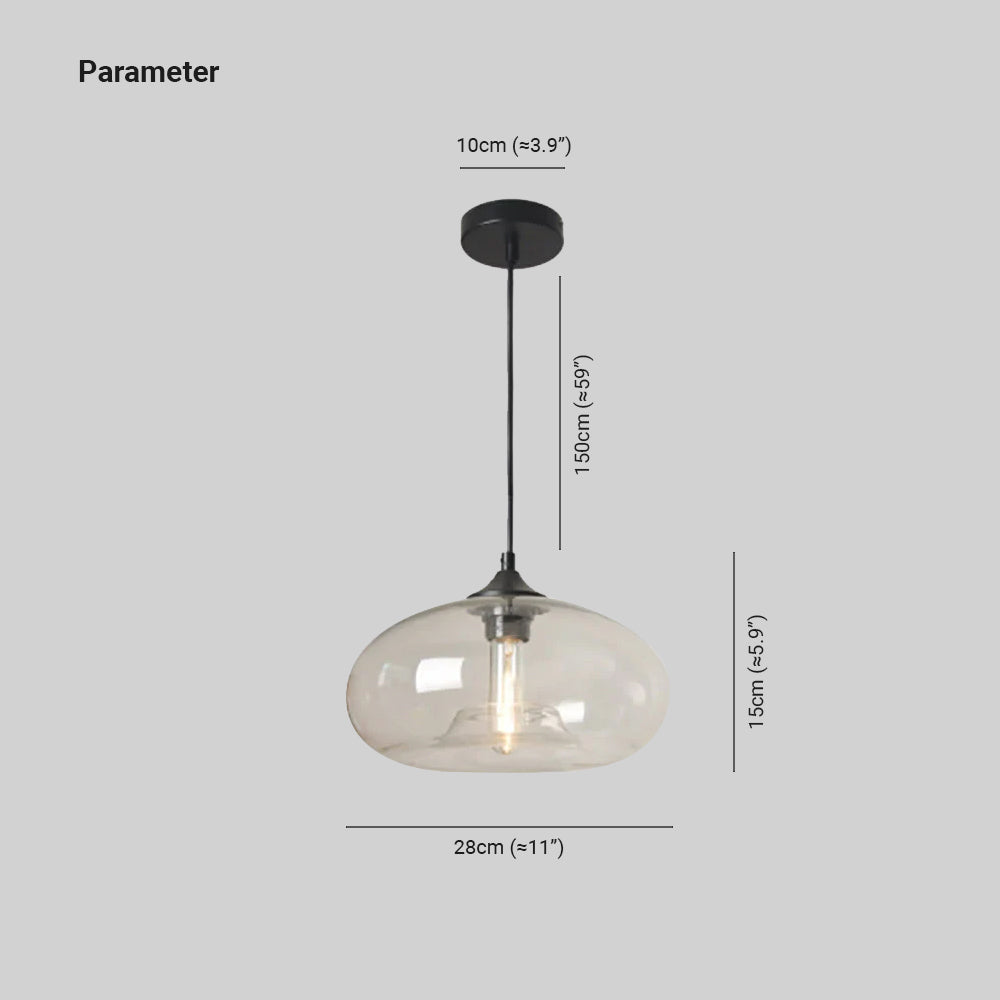 Lurea Lampes Suspendues en Verre Modernes Nordiques Chambre à Coucher - Neutralighting