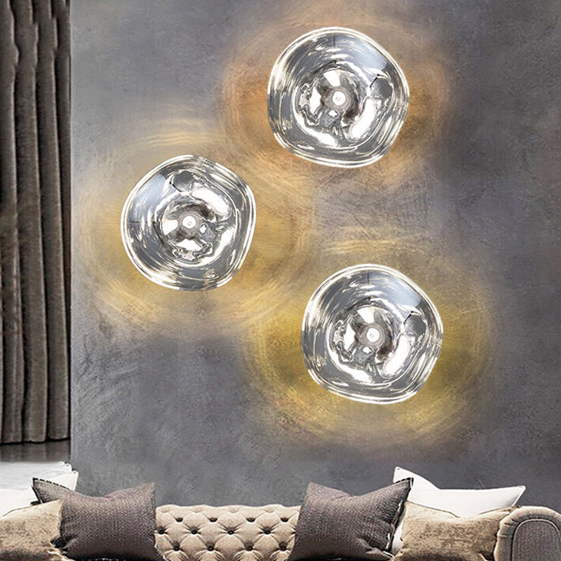Lutho Applique Murale en Verre Soufflé Doré Moderne - Neutralighting