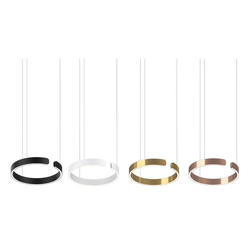 Urel Suspension Cercle Noir/Or Rose Salon/Chambre à Coucher