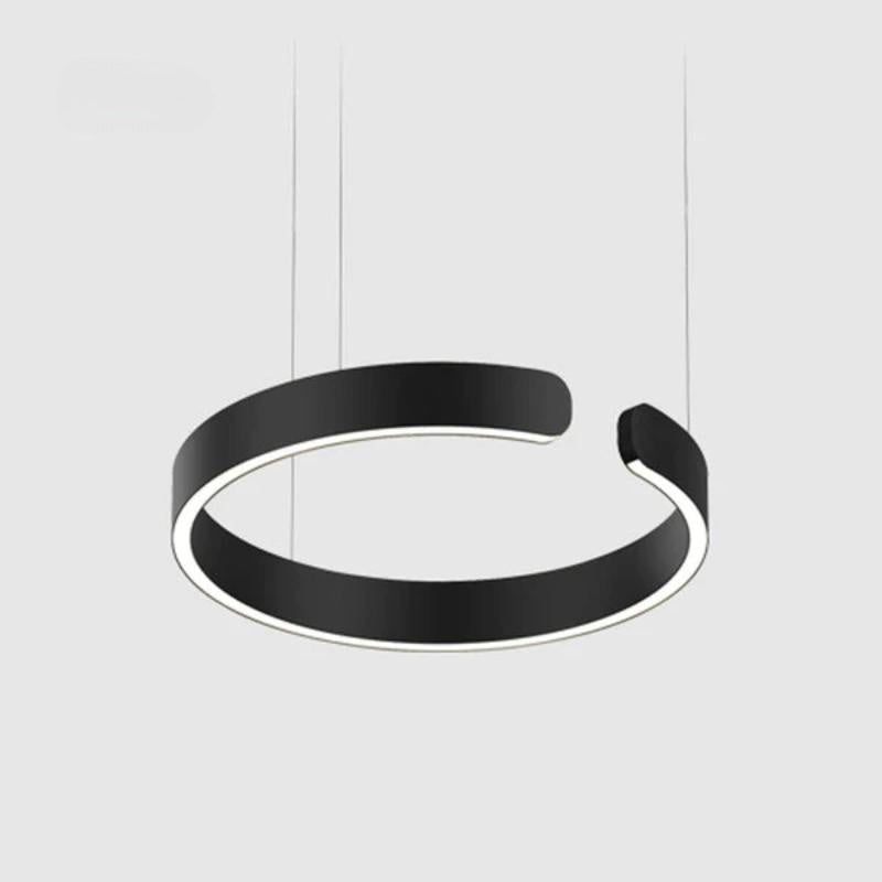 Urel Suspension Cercle Noir/Or Rose Salon/Chambre à Coucher