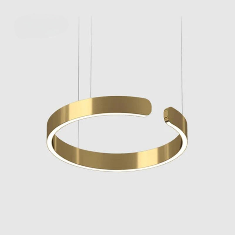 Urel Suspension Cercle Noir/Or Rose Salon/Chambre à Coucher