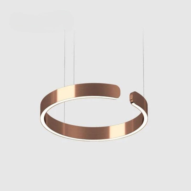 Urel Suspension Cercle Noir/Or Rose Salon/Chambre à Coucher