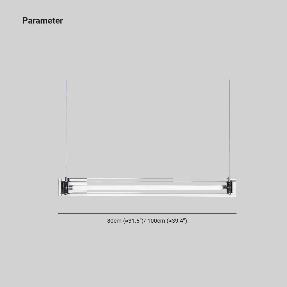 Ray Suspension Linéaire Classique, Métal/Verre, Blanc, Salle à Manger/Chevet - Neutralighting