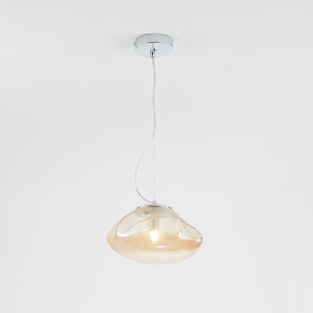 Avi Suspension Globe, Métal/Verre, Clair/Gris/Ambre - Neutralighting