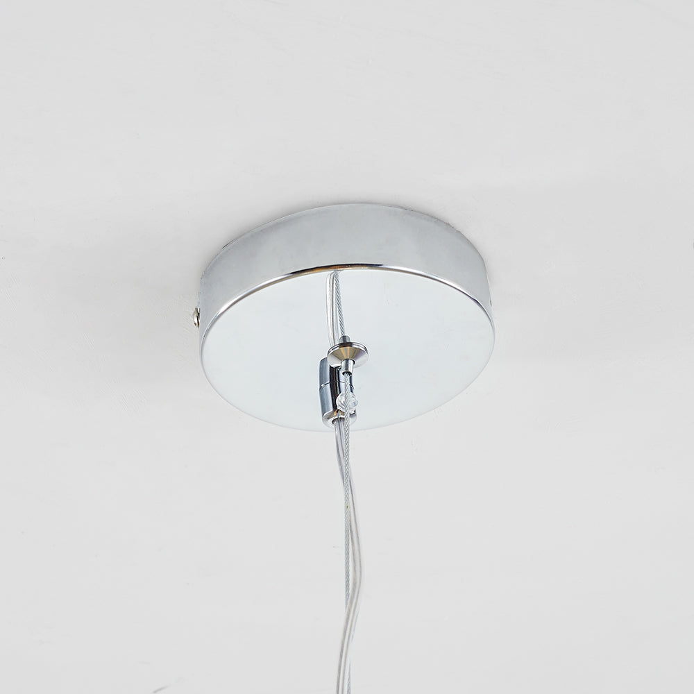 Avi Suspension Globe, Métal/Verre, Clair/Gris/Ambre - Neutralighting